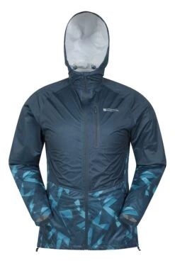 Mountain Warehouse Hydro II Mens Waterproof Running Jacket 8 Mountain Warehouse Hydro II Mens Waterproof Running Jacket -Mountain Warehouse 049390 nav hydro ii waterproof printed running jacket men ss22 01