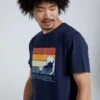 Animal Classico Wave Mens Organic T-Shirt 2 Animal Classico Wave Mens Organic T-Shirt -Mountain Warehouse 049730 nav animal classico mens organic wave t shirt anl ecom gbg ss22 02