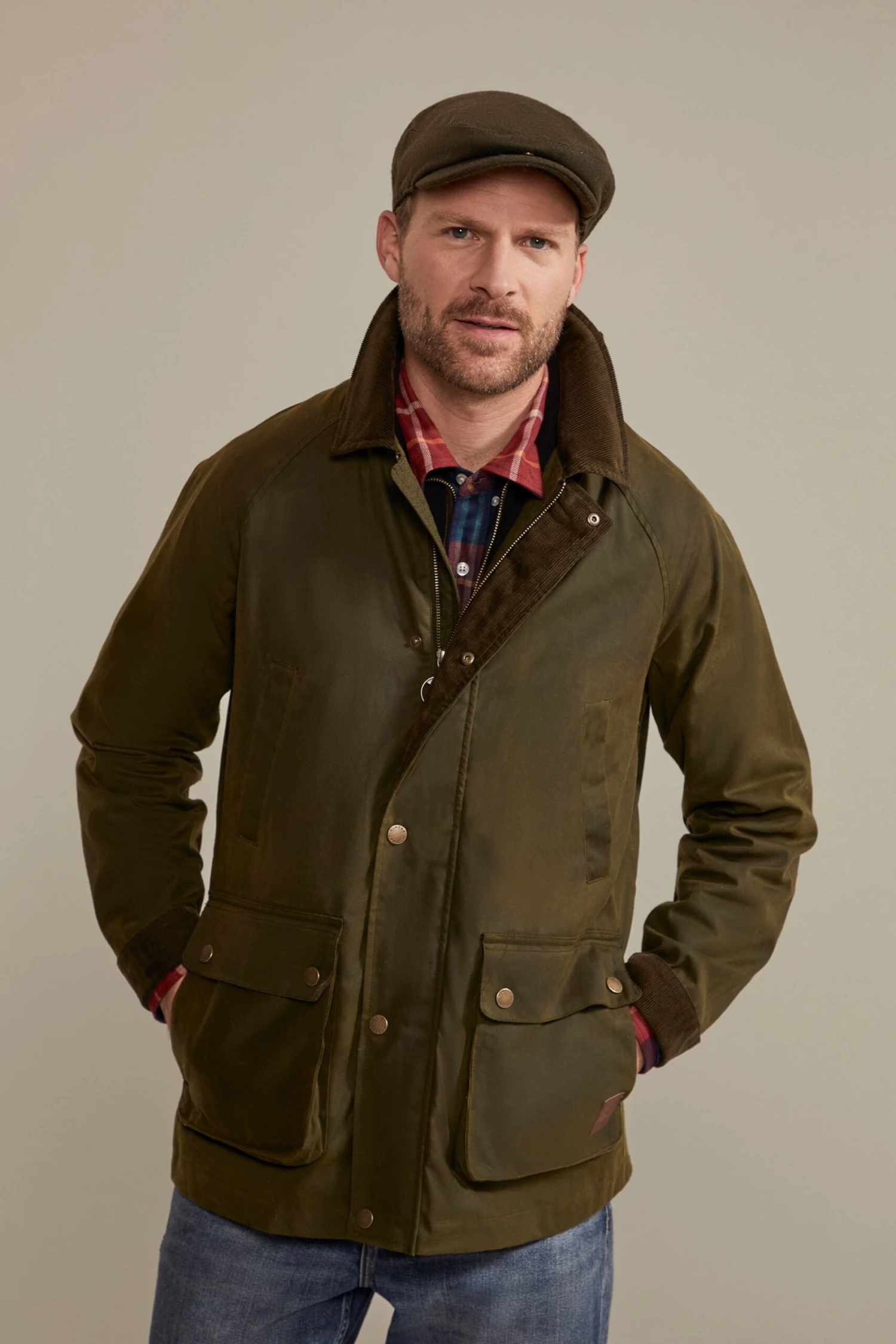Hawick Mens Waxed Cotton Jacket Hawick Mens Waxed Cotton Jacket -Mountain Warehouse 050108 kha hawick waxed classic jacket ecom gbg ss23 01 scaled