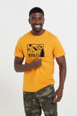 Mountain Warehouse Wander Landscape Mens Organic T-Shirt