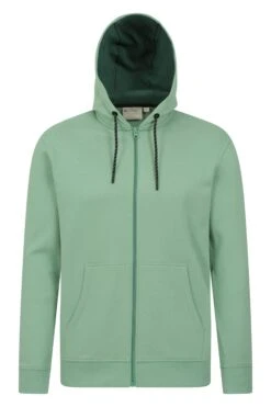 Mountain Warehouse Devon Mens Zip Front Hoodie 14 Mountain Warehouse Devon Mens Zip Front Hoodie -Mountain Warehouse 050503 grn devon cotton zip through hoodie men aw21 01