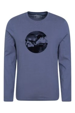 Mountain Warehouse Mountain Road Mens Organic T-Shirt -Mountain Warehouse 050867 ind mountain road ls printed organic tee men aw22 01