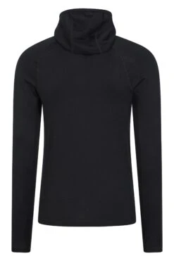 Mountain Warehouse Merino Mens Hoodie -Mountain Warehouse 051302 bla merino hoodie men aw22 03