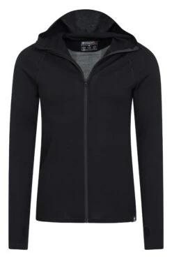 Mountain Warehouse Merino Mens Hoodie -Mountain Warehouse 051302 bla merino hoodie men aw22 06