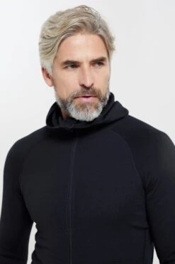 Mountain Warehouse Merino Mens Hoodie -Mountain Warehouse 051302 bla merino hoodie mens ecom gbg aw22 04