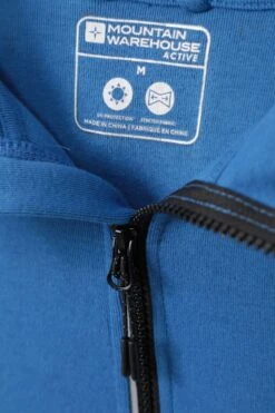 Mountain Warehouse Stadium Mens Active Hoodie -Mountain Warehouse 051792 blu stadium full zip hoodie men aw22 06