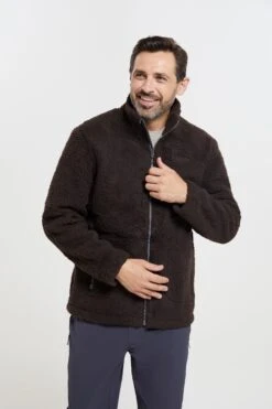 Mountain Warehouse Sherpa Mens Windproof Fleece Jacket