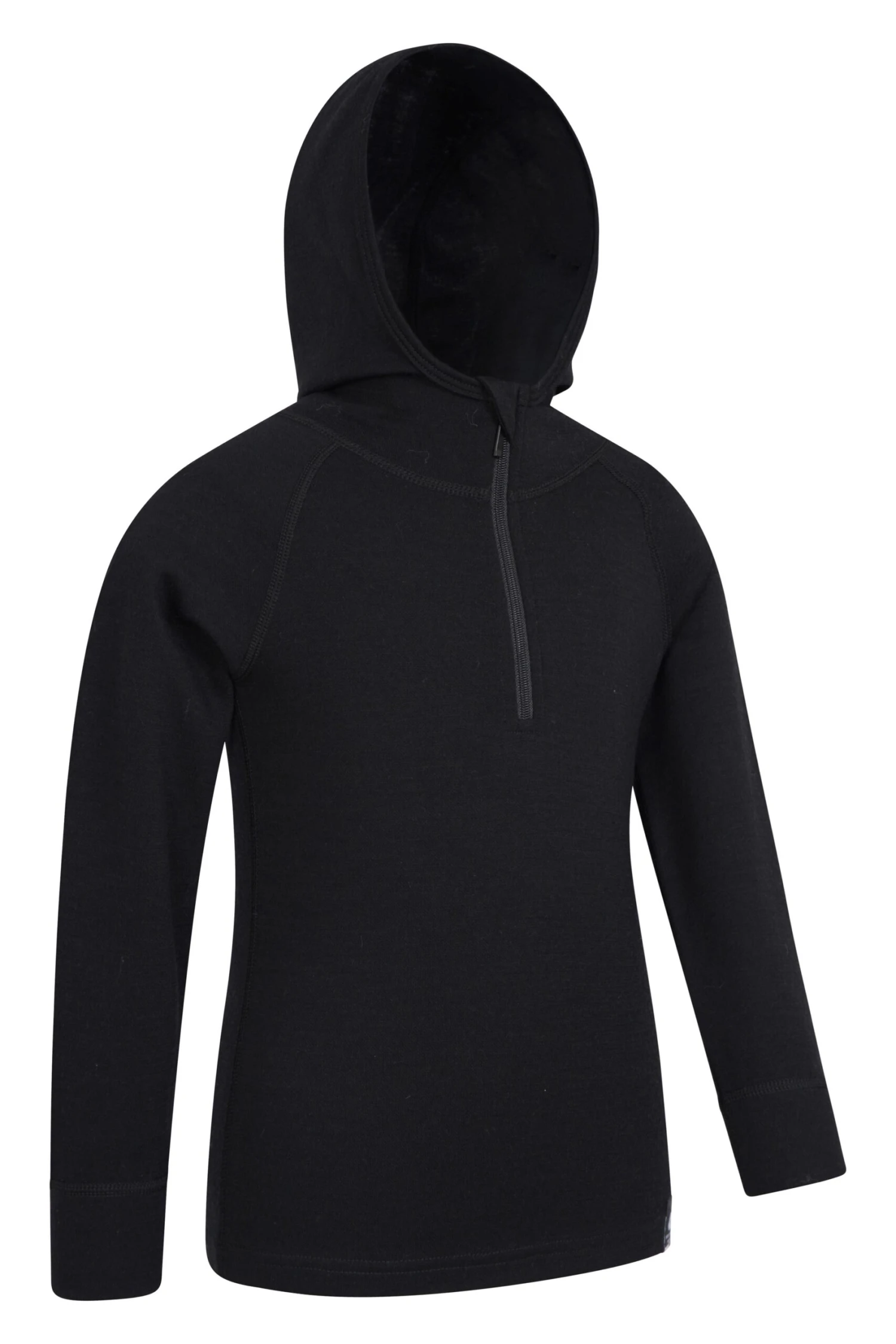 Merino Kids Pullover Hoodie Mountain Warehouse Merino Kids Pullover Hoodie -Mountain Warehouse 052883 bla merino kids pullover hoodie kid aw22 02 scaled