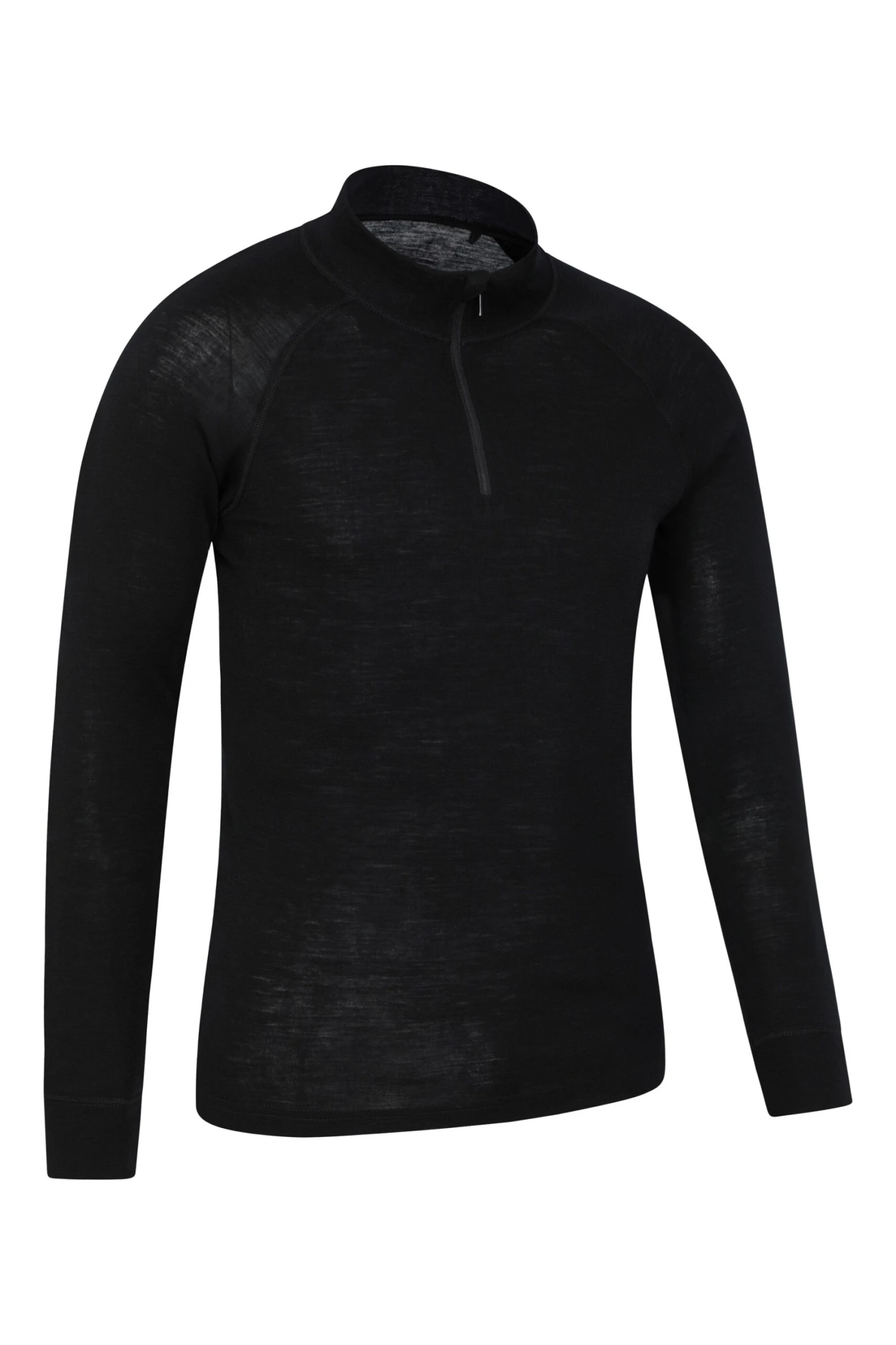 Mountain Warehouse Merino II Mens Zip Neck Base Layer Top -Mountain Warehouse 053270 bla merino ls zip neck ii baselayer top men ss23 02 scaled