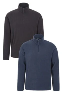 Mountain Warehouse Camber II Mens Fleece 2-Pack 9 Mountain Warehouse Camber II Mens Fleece 2-Pack -Mountain Warehouse 053284 mxd camber fleece multipack ii men aw22 01