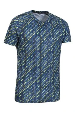 Mountain Warehouse Endurance Mens Printed Active T-Shirt -Mountain Warehouse 053729 nav endurance printed ss tee men aw22 02