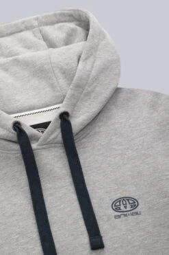 Animal Asta Mens Organic Arm-Logo Hoodie -Mountain Warehouse 054395 gre animal asta mens organic arm logo hoodie anl ss23 07