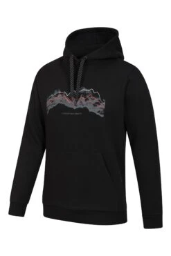 Mountain Warehouse Mountain Tech Mens Graphic Hoodie -Mountain Warehouse 054431 bla mountain tech graphic hoodies men aw22 04