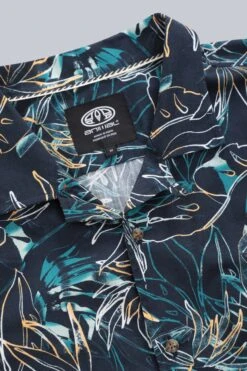 Animal Will Mens Organic Printed Shirt -Mountain Warehouse 054521 nav animal will mens organic printed shirt anl aw23 07