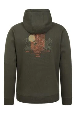 Mountain Warehouse 055953 3 PEAKS MOUNTAIN GRAPHIC HOODIE -Mountain Warehouse 055953 kha 3 peaks mountain graphic hoodie men aw23 03
