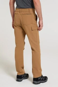 Mountain Warehouse 056298 BEACON FLEECE LINED SOFTSHELL TROUSER -Mountain Warehouse 056298 tan beacon fleece lined softshell trouser ecom gbg aw24 03