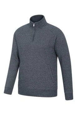 Mountain Warehouse 056472 BAMBURGH HALF ZIP FUNNEL TOP -Mountain Warehouse 056472 nav bamburgh half zip funnel top men aw24 04
