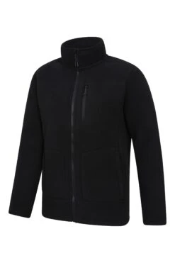 Mountain Warehouse 056533 HIGHLAND FULL ZIP FLEECE -Mountain Warehouse 056533 bla highland recycled full zip fleece men aw24 04