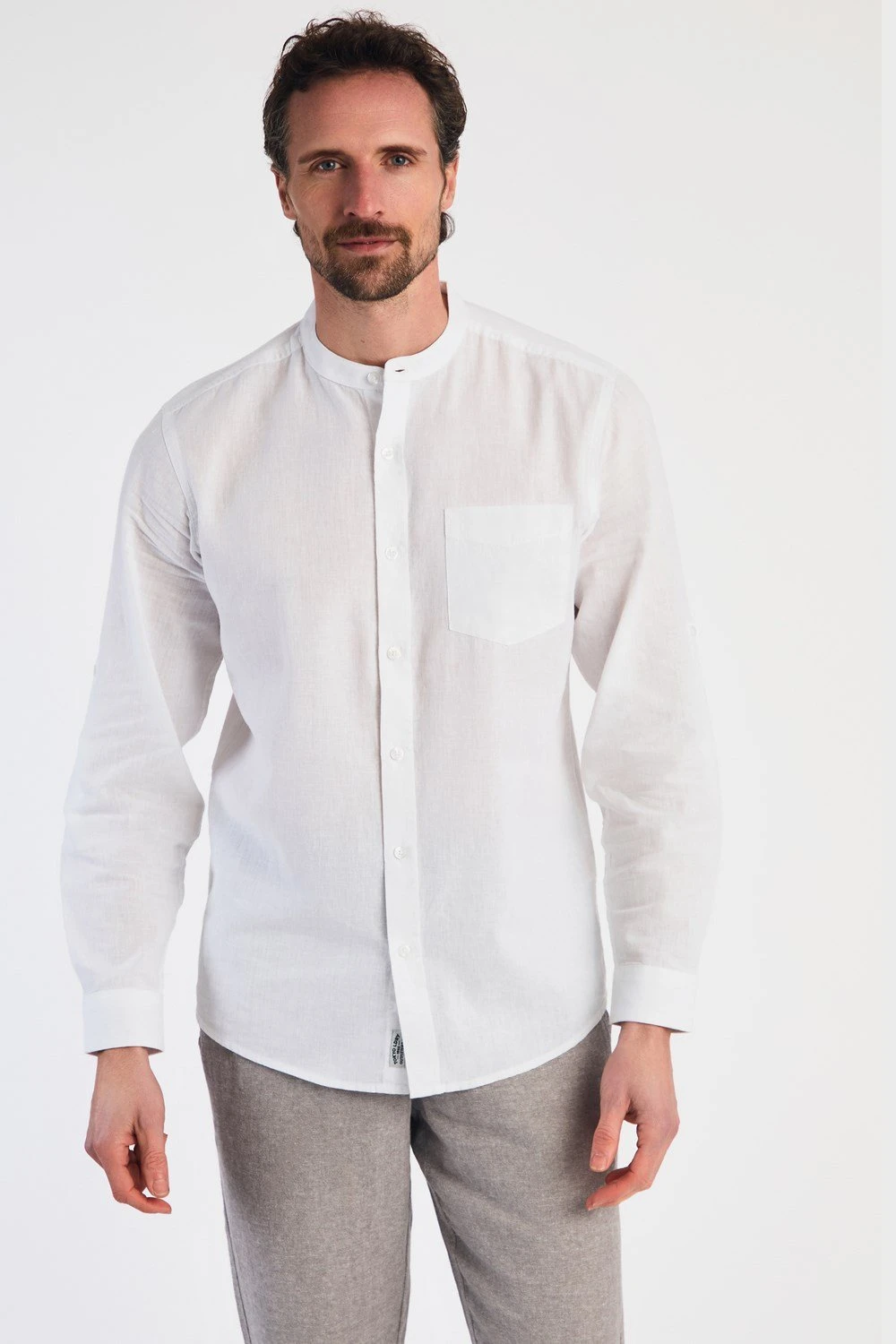 M0E50A Linen Blend Mens Grandad Collar Long Sleeve Shirt M0E50A Linen Blend Mens Grandad Collar Long Sleeve Shirt -Mountain Warehouse m0e50a 002 linenblendmensgrandadcollarlongsleeveshirt20250605043611 1