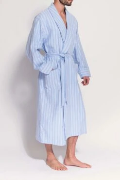 M17025 Westwood Stripe Brushed Cotton Dressing Gown