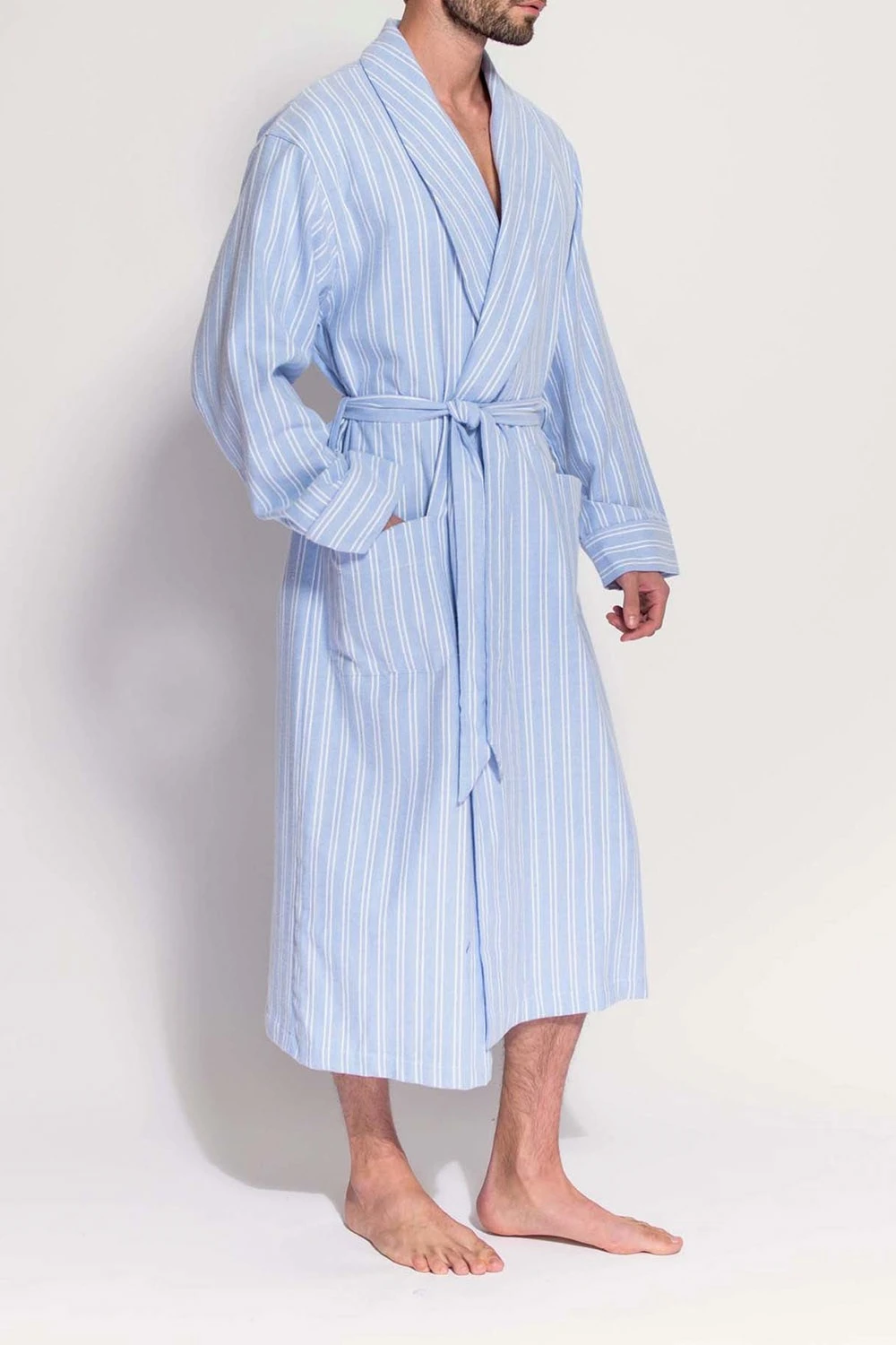M17025 Westwood Stripe Brushed Cotton Dressing Gown M17025 Westwood Stripe Brushed Cotton Dressing Gown -Mountain Warehouse m17025 001 westwoodstripebrushedcottondressinggown20230919013625 1