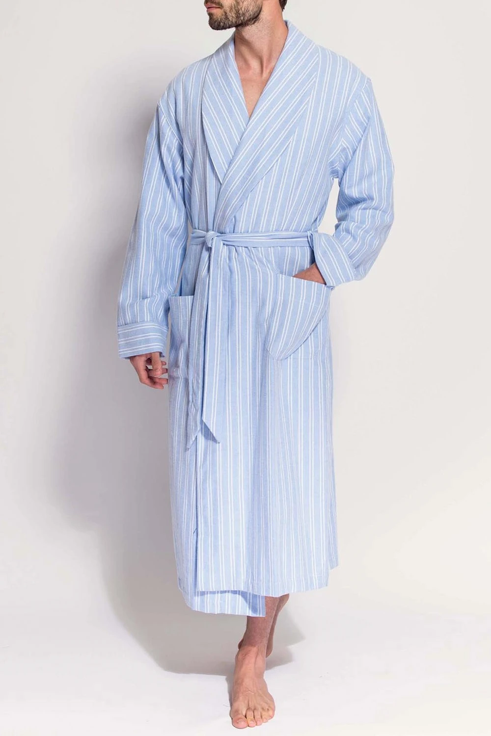 M17025 Westwood Stripe Brushed Cotton Dressing Gown M17025 Westwood Stripe Brushed Cotton Dressing Gown -Mountain Warehouse m17025 001 westwoodstripebrushedcottondressinggown20230919013626 2