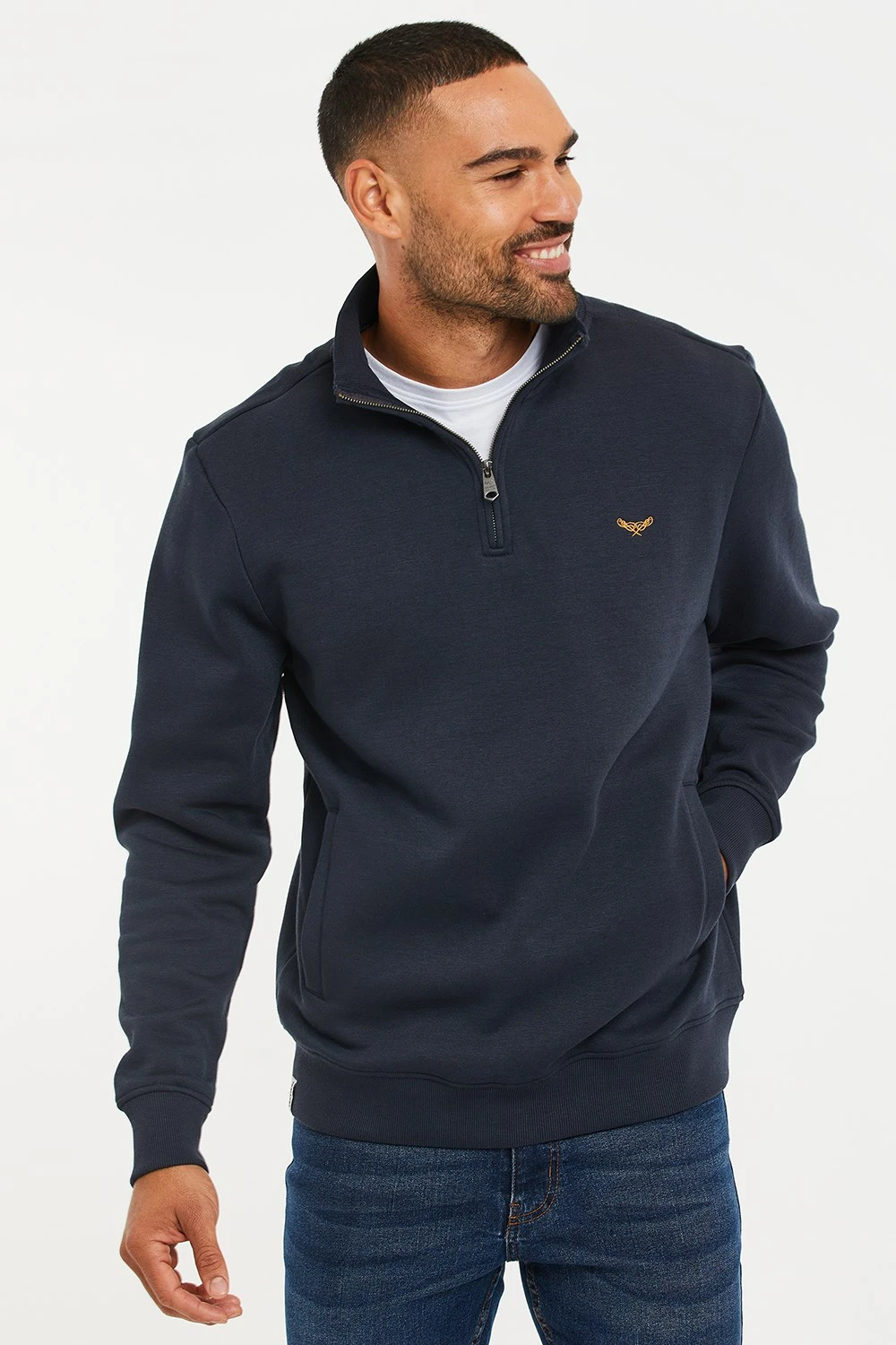 M2708B Quarter Zip Neck Mens Sweatshirt Threadbare M2708B Quarter Zip Neck Mens Sweatshirt -Mountain Warehouse m2708b 001 quarterzipneckmenssweatshirt20250313060613 1