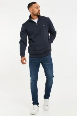 Threadbare M2708B Quarter Zip Neck Mens Sweatshirt 4 Threadbare M2708B Quarter Zip Neck Mens Sweatshirt -Mountain Warehouse m2708b 001 quarterzipneckmenssweatshirt20250313060614 3