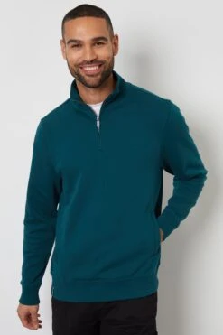 Threadbare M2708B Quarter Zip Neck Mens Sweatshirt 6 Threadbare M2708B Quarter Zip Neck Mens Sweatshirt -Mountain Warehouse m2708b 002 quarterzipneckmenssweatshirt20250313060614 1