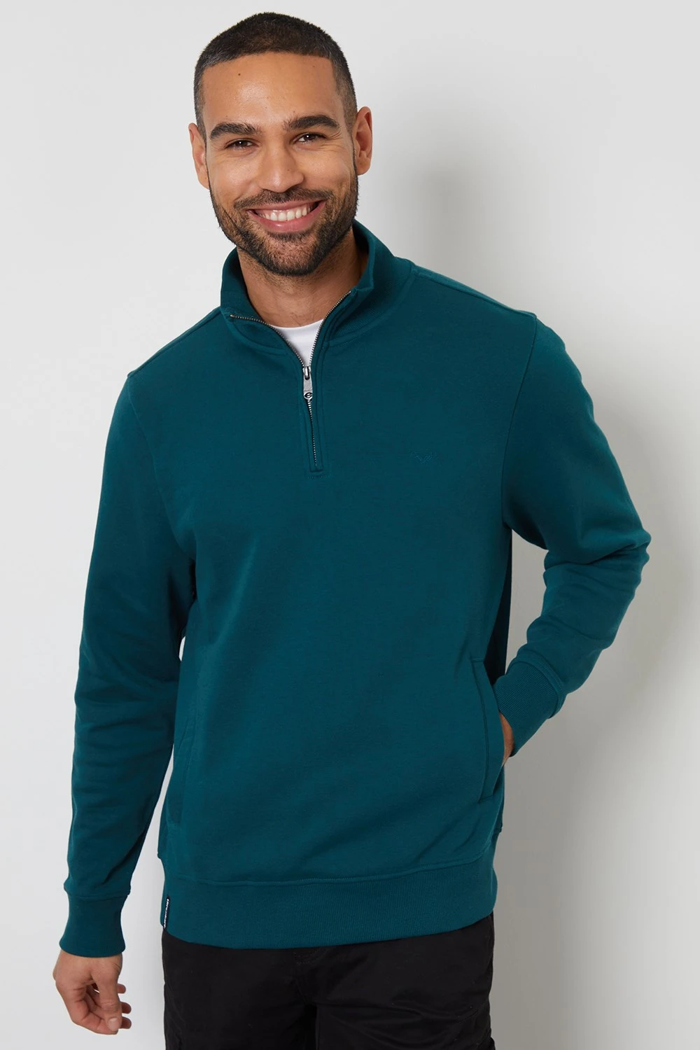 M2708B Quarter Zip Neck Mens Sweatshirt Threadbare M2708B Quarter Zip Neck Mens Sweatshirt -Mountain Warehouse m2708b 002 quarterzipneckmenssweatshirt20250313060614 1