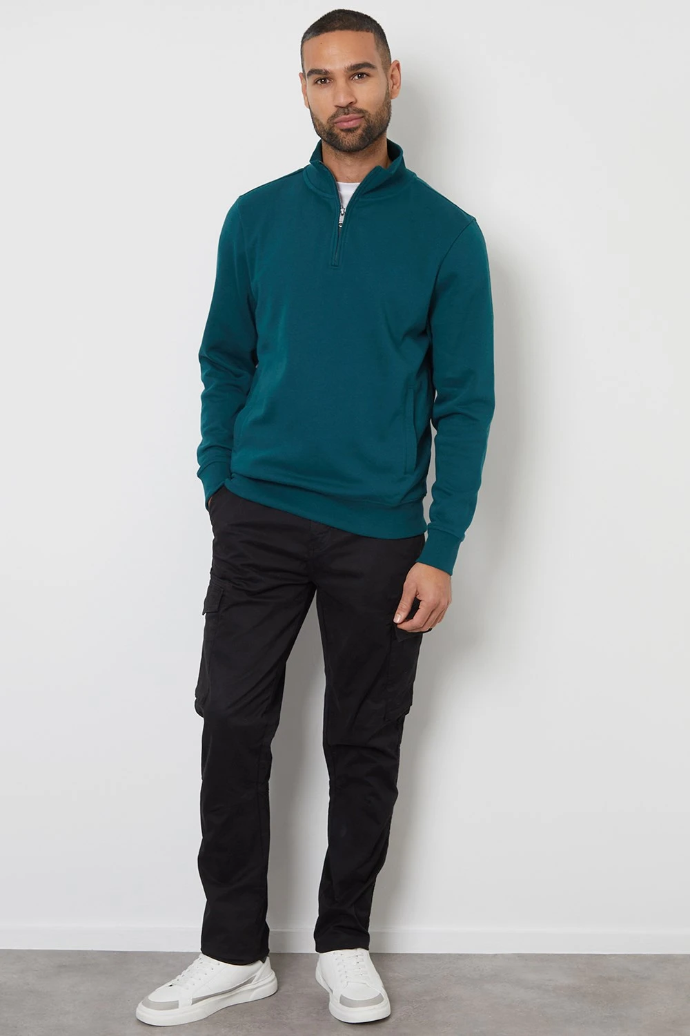 M2708B Quarter Zip Neck Mens Sweatshirt Threadbare M2708B Quarter Zip Neck Mens Sweatshirt -Mountain Warehouse m2708b 002 quarterzipneckmenssweatshirt20250313060614 3