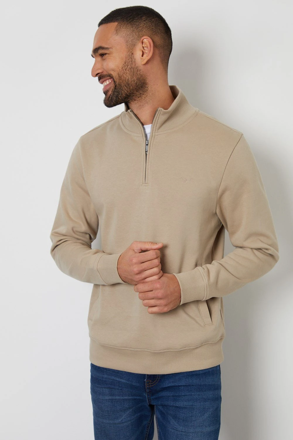 M2708B Quarter Zip Neck Mens Sweatshirt Threadbare M2708B Quarter Zip Neck Mens Sweatshirt -Mountain Warehouse m2708b 004 quarterzipneckmenssweatshirt20250313060615 1