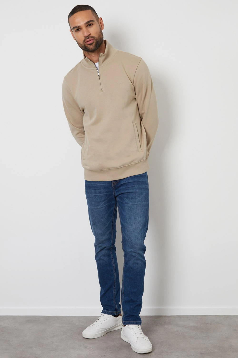 M2708B Quarter Zip Neck Mens Sweatshirt Threadbare M2708B Quarter Zip Neck Mens Sweatshirt -Mountain Warehouse m2708b 004 quarterzipneckmenssweatshirt20250313060616 3