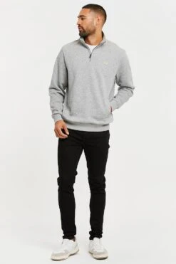 Threadbare M2708B Quarter Zip Neck Mens Sweatshirt 20 Threadbare M2708B Quarter Zip Neck Mens Sweatshirt -Mountain Warehouse m2708b 005 quarterzipneckmenssweatshirt20250313060616 3