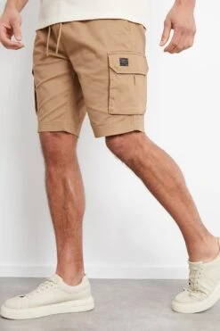 Threadbare M46777 Cotton Jogger Mens Cargo Shorts With Stretch