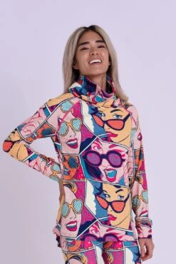 M46DD3 Comic Book Candy Womens Baselayer Top