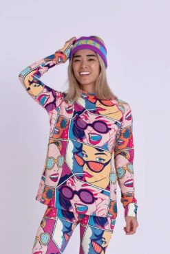 M46DD3 Comic Book Candy Womens Baselayer Top -Mountain Warehouse m46dd3 001 comicbookcandywomensbaselayertop20241113093905 3