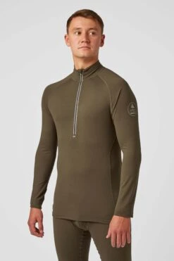 CarbonDri® Mens Bodyfit Zipneck Base Layer -Mountain Warehouse m650a4 002 carbondrimensbodyfitzipneckbaselayer20221206025115 1