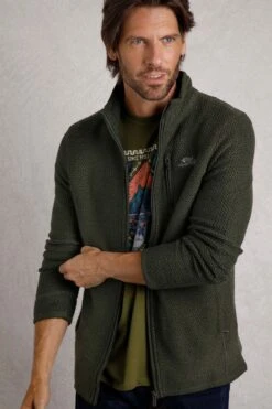 M6F2CF Transom Mens Full Zip Macaroni