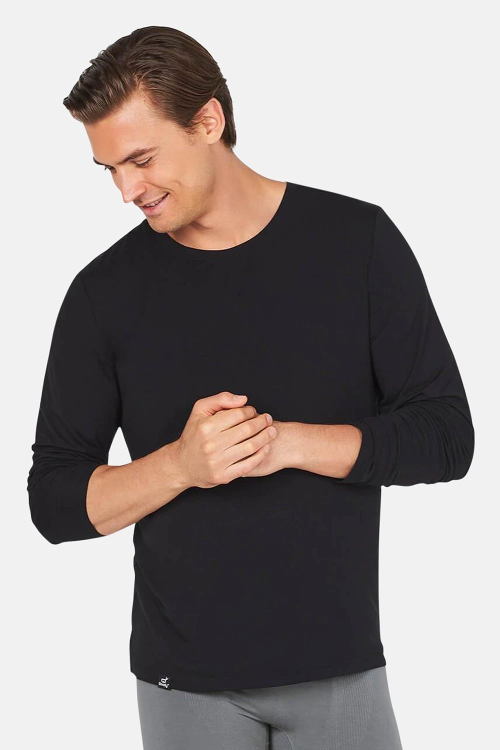 Mens Bamboo Long Sleeve T-Shirt Mens Bamboo Long Sleeve T-Shirt -Mountain Warehouse m6f9d7 001 mensbamboolongsleevetshirt 1