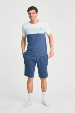 M75869 Cotton Mens Top And Jersey Shorts Pyjama Set 4 M75869 Cotton Mens Top And Jersey Shorts Pyjama Set -Mountain Warehouse m75869 001 cottonmenstopandjerseyshortspyjamaset20250605043618 3
