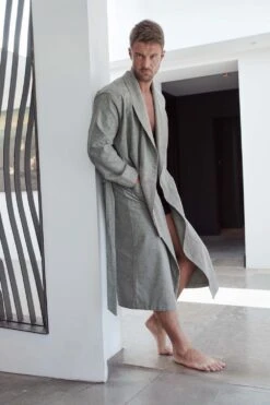 M759C1 Mens Herringbone Brushed Cotton Dressing Gown -Mountain Warehouse m759c1 001 mensherringbonebrushedcottondressinggown20250407030629 2