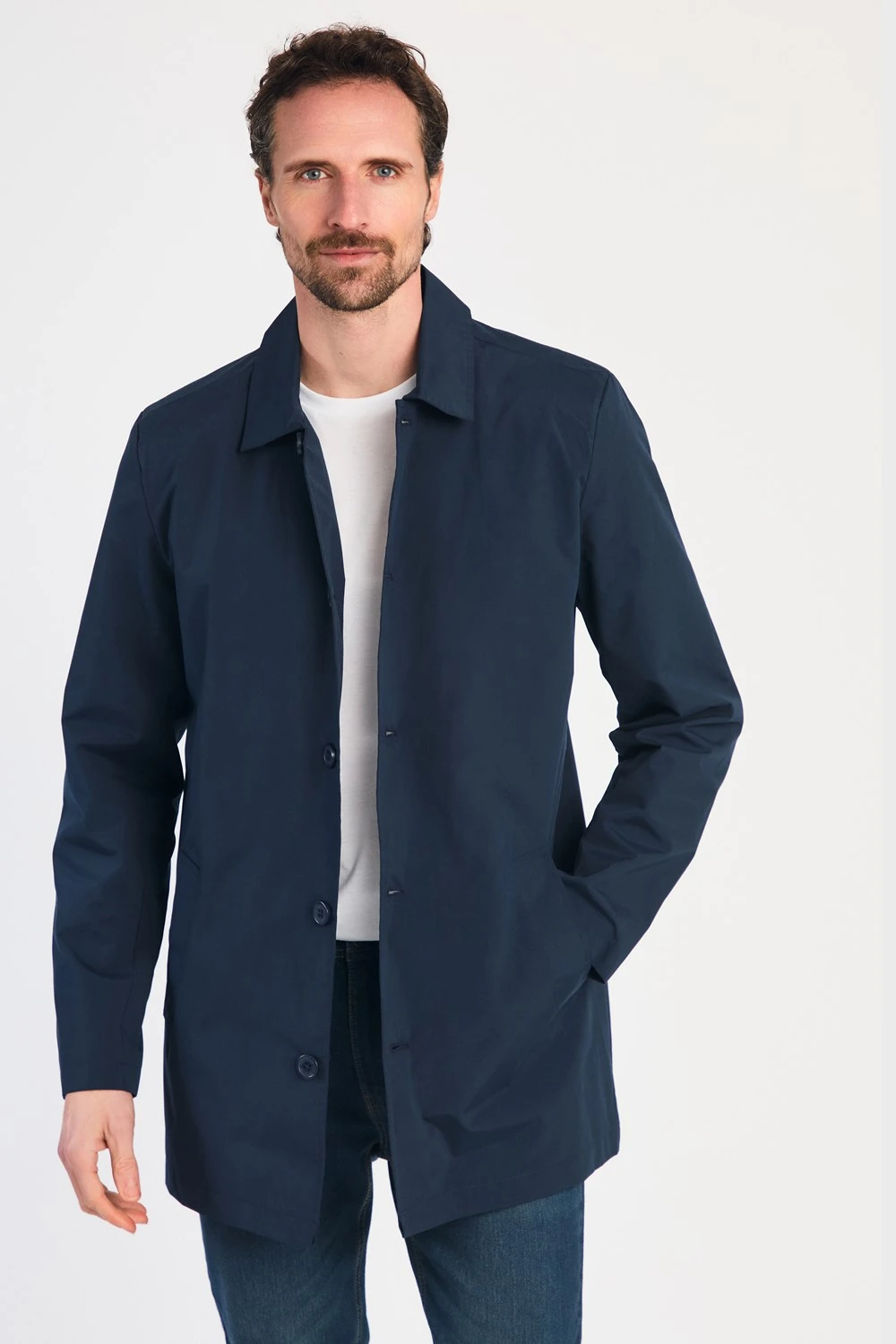 M78D3E Mid Length Mens Button-Up Mac Coat M78D3E Mid Length Mens Button-Up Mac Coat -Mountain Warehouse m78d3e 001 midlengthmensbuttonupmaccoat20250605043621 5
