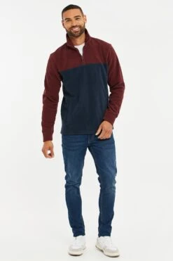 Threadbare M82153 Two Tone Mens Quarter Zip Fleece Jumper -Mountain Warehouse m82153 001 twotonemensquarterzipfleecejumper20250313030620 3