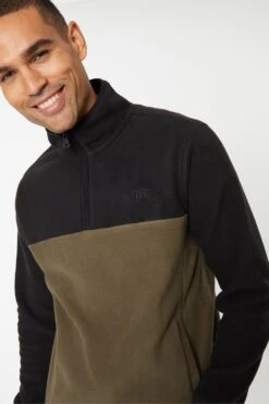 Threadbare M82153 Two Tone Mens Quarter Zip Fleece Jumper -Mountain Warehouse m82153 002 twotonemensquarterzipfleecejumper20250313030621 4