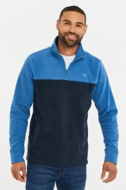 Threadbare M82153 Two Tone Mens Quarter Zip Fleece Jumper -Mountain Warehouse m82153 003 twotonemensquarterzipfleecejumper20250313030621 1