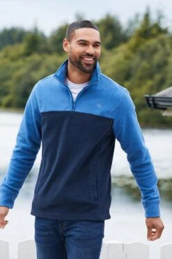 Threadbare M82153 Two Tone Mens Quarter Zip Fleece Jumper -Mountain Warehouse m82153 003 twotonemensquarterzipfleecejumper20250313030621 2