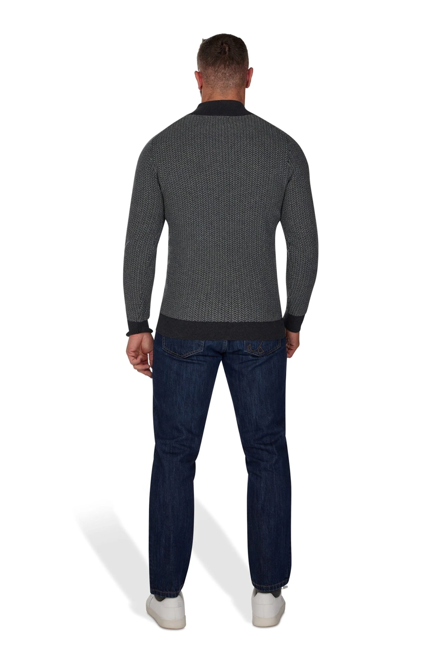 M8284B Mens Herringbone Texture Quarter Zip Knit M8284B Mens Herringbone Texture Quarter Zip Knit -Mountain Warehouse m8284b 001 mensherringbonetexturequarterzipknit20231128023615 3 scaled