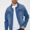 Threadbare MA409A Mid-Wash Mens Denim Jacket