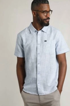 MA70F1 Washton Mens Short Sleeve Shirt -Mountain Warehouse ma70f1 002 washtonmensshortsleeveshirt20250530052146 6